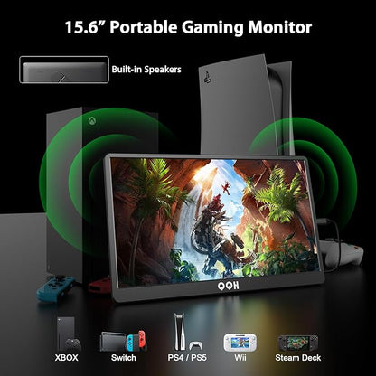 QQH Portable Monitor, 15.6" Portable Travel Monitor - Image 7
