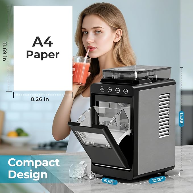 Antarctic Star Countertop Ice Maker, 26lbs/24H Ice Machine, Self-Cleaning - Image 7