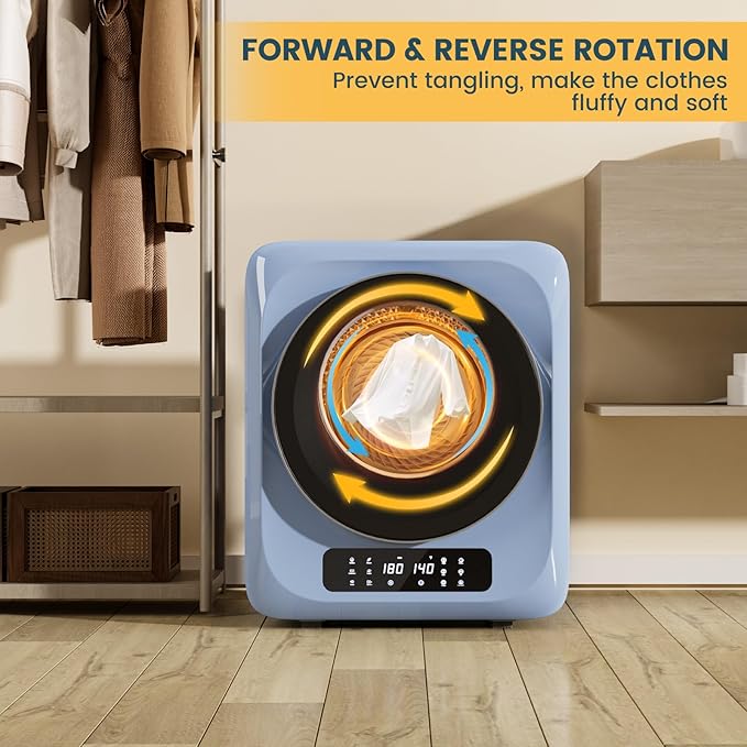 Zynkez 12Lbs Portable Clothes Dryer, 850W Compact Laundry Dryer - Image 5