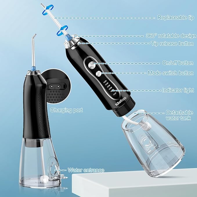 H2ofloss Water Dental Flosser Teeth Pick -Portable Oral Irrigator - Image 7