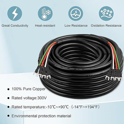 MOOKEERF 14/4 AWG Mini-Split Cable - 100FT 14 AWG 4 Conductor Control Cable - Image 3