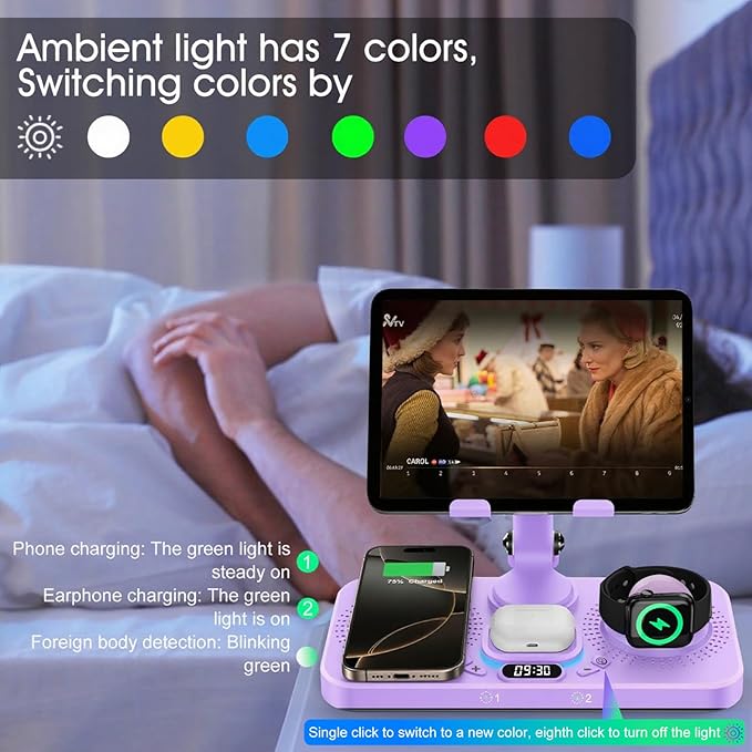 30W Charging Station for Apple Products, Foldable Wireless Charger - Image 4
