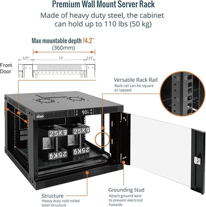 Tecmojo 6U Wall Mount Rack - Image 4