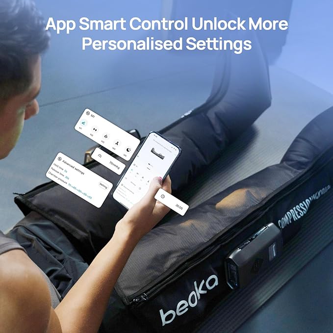 beoka Leg Massager for Circulation and Pain Relief, Cordless Air Compression - Image 6