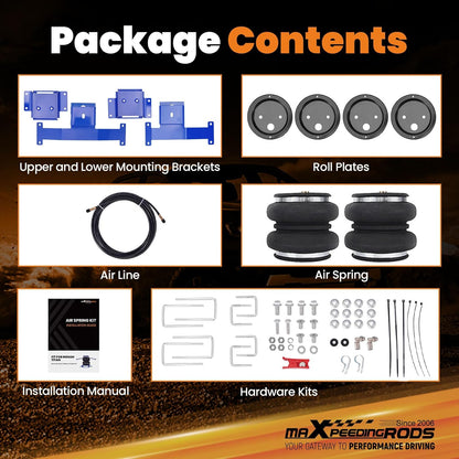 maxpeedingrods 5000 lbs rear air suspension bags kit, side view
