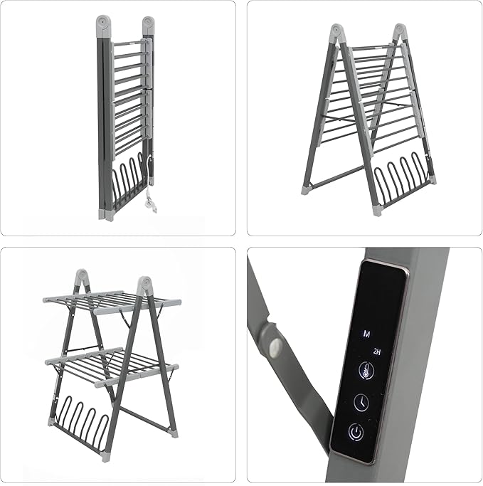 SHARNDY Electric Heated Clothes Drying Rack, Foldable Heated Garment Dryer - Image 8