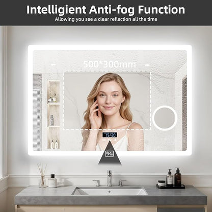 LUVODI Bathroom Mirror LED Lighted: 40x24 inch Rectangle Makeup Vanity - Image 7