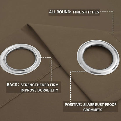 Easy-Going Blackout Curtains for Bedroom, Solid Thermal Insulated Grommet and - Image 4