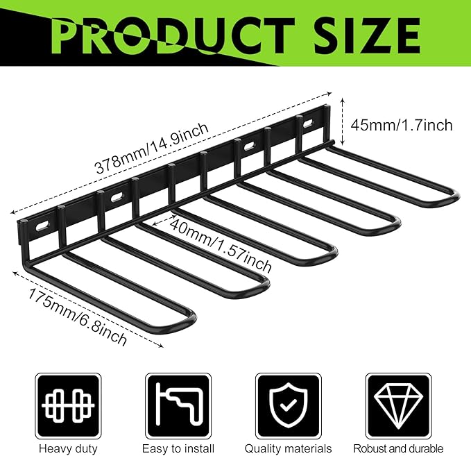 2 Pack Power Tool Organzier Wall Mount, Thicked Heavy Duty Drill Holder - Image 6