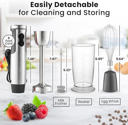 Zulay 4-in-1 Immersion Stick Mixer Hand Blender - Image 4