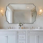 ANDY STAR 30x48 Inch Large Chrome Mirror, Polished Chrome Bathroom Mirror by ANDYSTAR