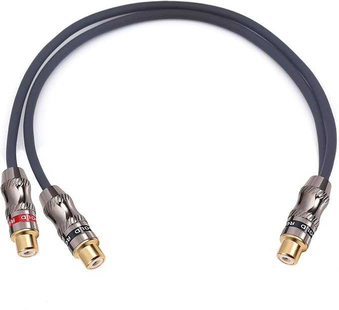 Devinal Y-Cable, RCA Female to 2 RCA Female Adapter, Video/Audio Splitter - Image 2