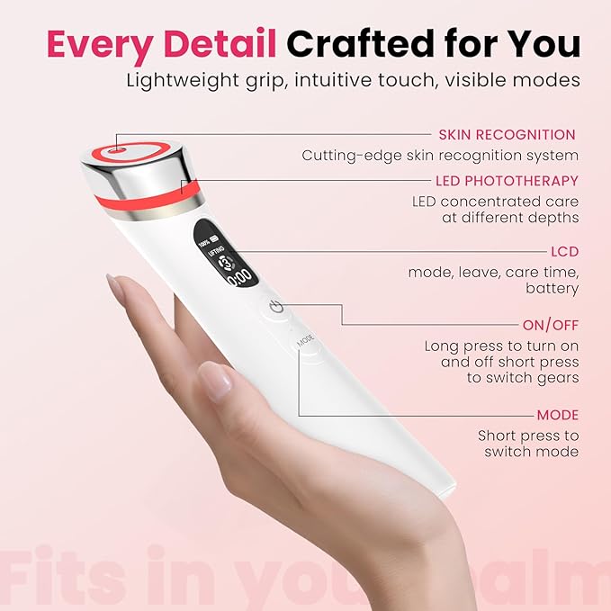 Face Lift Device – 8 in 1 Skin Tightening and Lifting, LED Light Therapy - Image 7