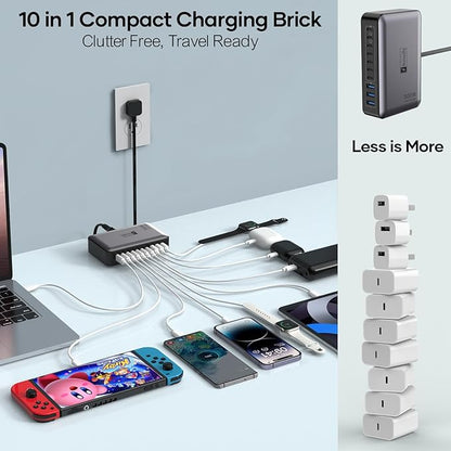 USB C Charger Block 500W, 10-Port Charging Station, GaN PD 140W Type C Fast - Image 5