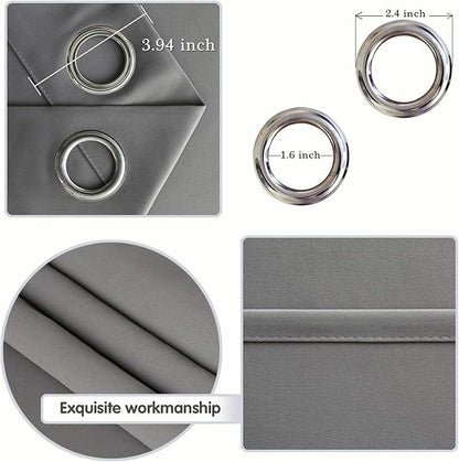 DWCN Grey Blackout Curtain, Room Darkening Thermal Insulated Light Blocking - Image 3