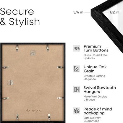 11x14 White Oak Diploma Frame, High-End Wood, 8.5x11 Mat, Glass | High End Solid Oak Wood, Tempered Glass, Acid-Free 8.5x11 Removable Mat, 11x14 Edge-to-Edge Display 14x11, Wall Kit, Set Of 1