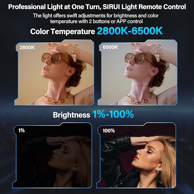 SIRUI Super Bulbs C150X Combo 150W LED Video Light, COB Portable Photography - Image 3