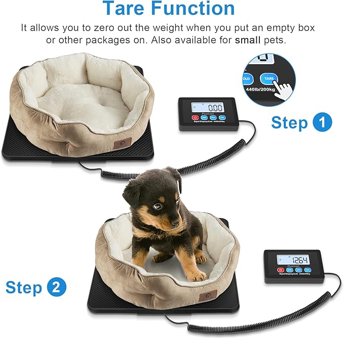 Fuzion Shipping Scale, 440LB x 10g High Accuracy Postal Scale, Hold/Tare - Image 5