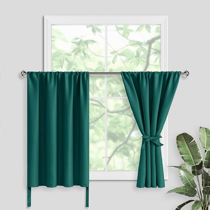 JIUZHEN Short Blackout Curtains by JIUZHEN