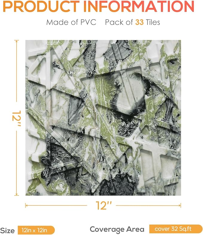LEVOWAY 33 Pack 3D Wall Panels for Interior Wall Decor, Wall Covering Panles - Image 5