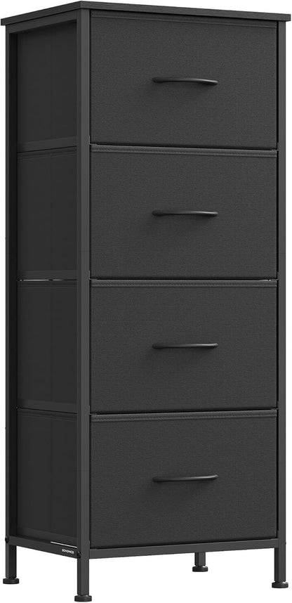 SONGMICS Dresser for Bedroom, Chest of Drawers, 4 Non-Woven Fabric Drawers by SONGMICSbySONGMICSHOME