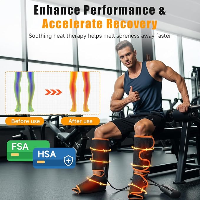 Leg Massager with Heat and Compression, Foot and Calf Massager - Image 3