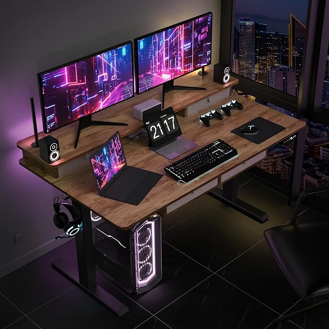 63 * 30 Inches Electric Standing Desk Adjustable Height - Image 8