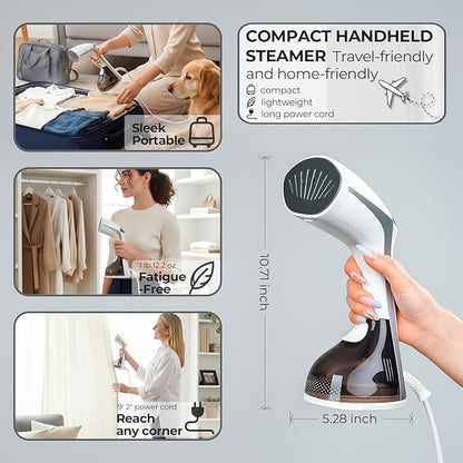 Mafilise Steamer for Clothes, 20S Heat Up, 1500W & 3 Steam Settings, Ceramic - Image 8