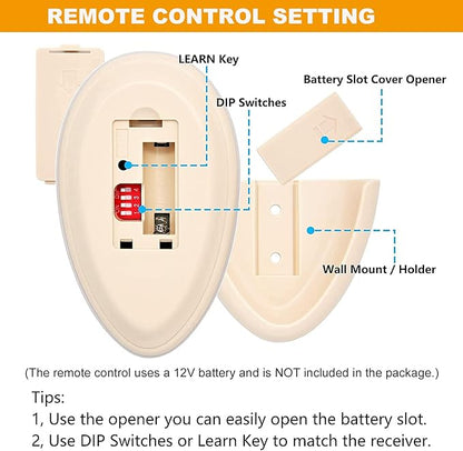 FAN35T Ceiling Fan Remote Control Replacement - Image 5