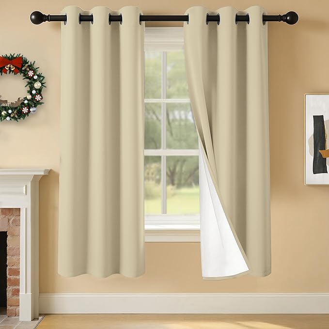100% Blackout Curtains 63 Inch Length by Unknown