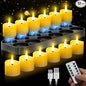 YiaMia 12 Pack Upgraded Rechargeable Tea Lights by YiaMiaNightLights