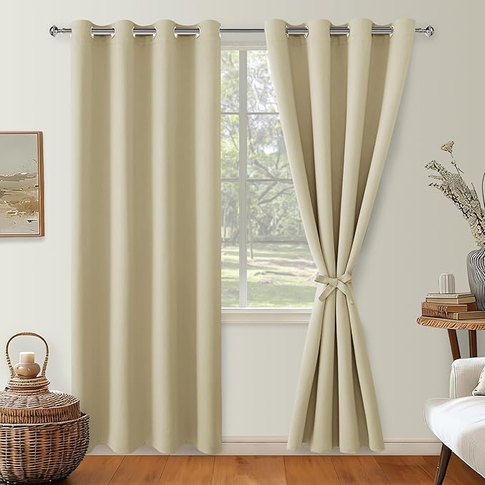 Hiasan Blackout Curtains for Bedroom, 52 x 84 Inches Long - Image 2