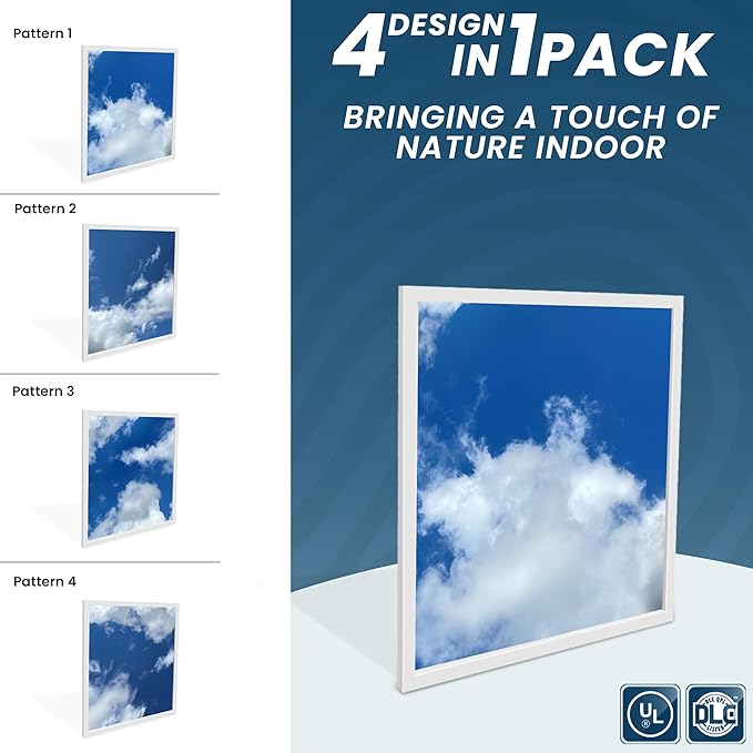 4 Pack 2x4 LED Flat Panel Light Drop Ceiling Fixture - Image 8
