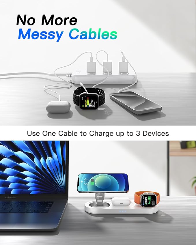 Upgraded 3 in 1 Wireless Charging Station - Image 2