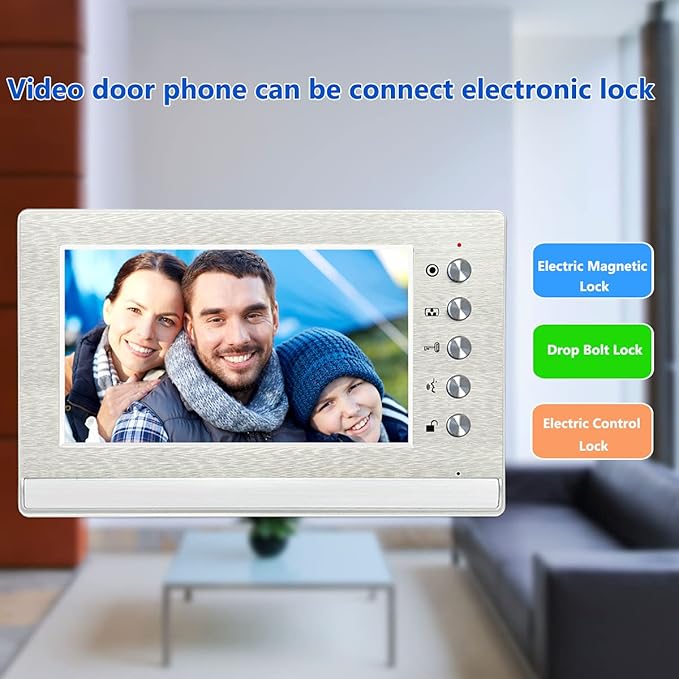 toncont 7 Inches Video Doorbell Intercom System, Video Door Phone System - Image 7