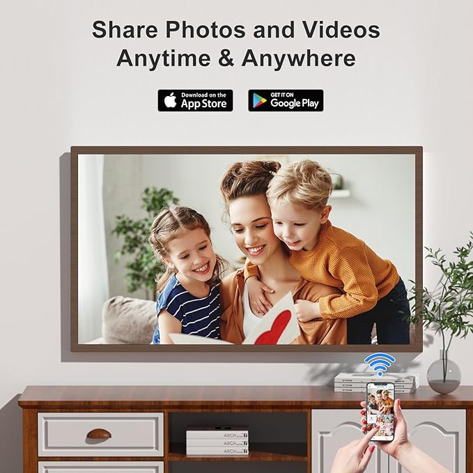 Extra-Large Digital Picture Frame 32"-Wood-Frame - Image 2