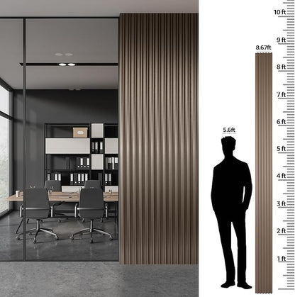 Art3dwallpanels Slat Wall Paneling, 8 Pack Wavy Grain Panel Wall Slats - Image 4