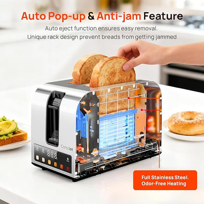 Toaster 2 Slice, Consciot Smart Touch Screen Toasters - Image 6