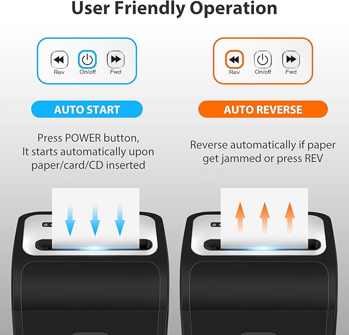 Paper Shredder for Home Office14-Sheet 60-Mins Micro Cut Shredder - Image 7