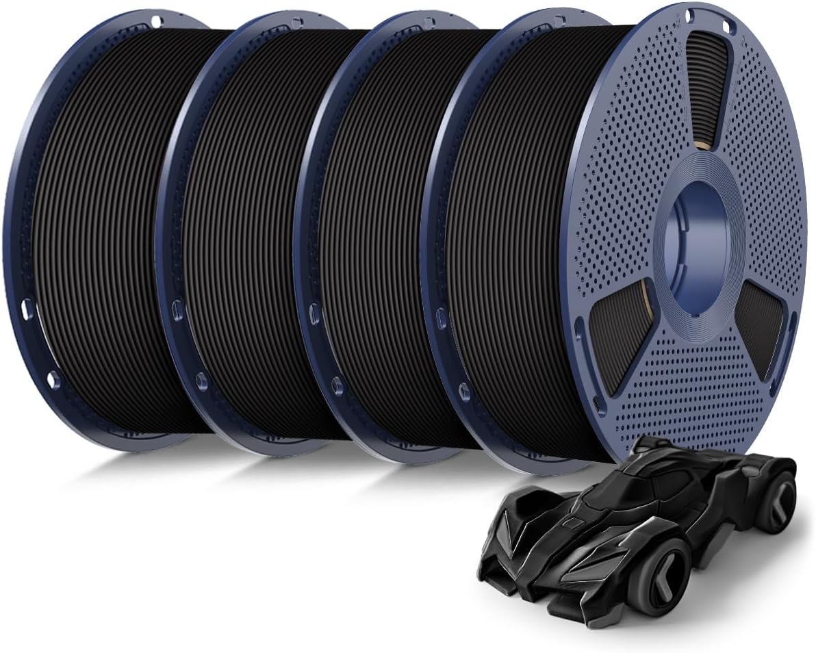 sunlu high speed petg filament 1.75mm, black, 4kg, main product view