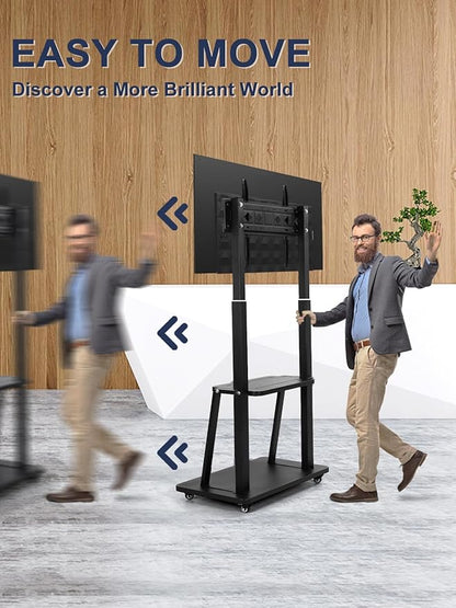 Maiproo Rolling TV Stand Mobile TV Cart on Wheels - Image 3