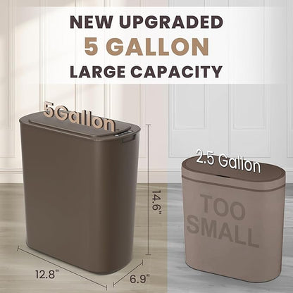 Cesun Motion Sensor Trash Can, 5 Gallon Automatic Bathroom Garbage Can - Image 2