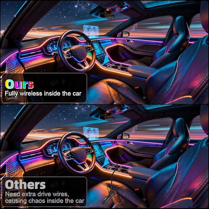 Acrylic Interior Car Ambient Lighting, Interior RGB LED Strip Kit - Image 2