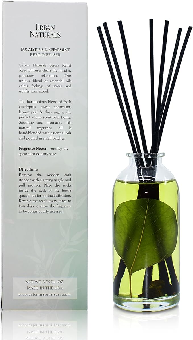 Urban Naturals Eucalyptus Spearmint Stress Relief Aromatherapy Diffuser Gift - Image 4