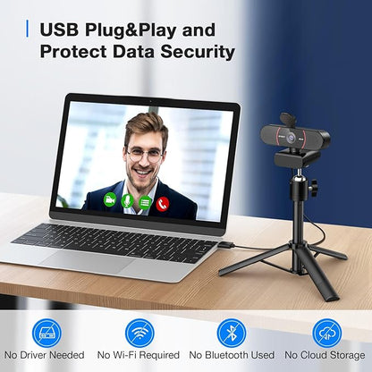 EMEET C960 4K Webcam with Tripod, 4K UHD Sony Sensor, 3 Adjustable Height Mini - Image 7