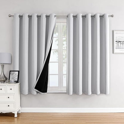 ChrisDowa 100% Blackout Curtains 63 inch Long by ChrisDowa