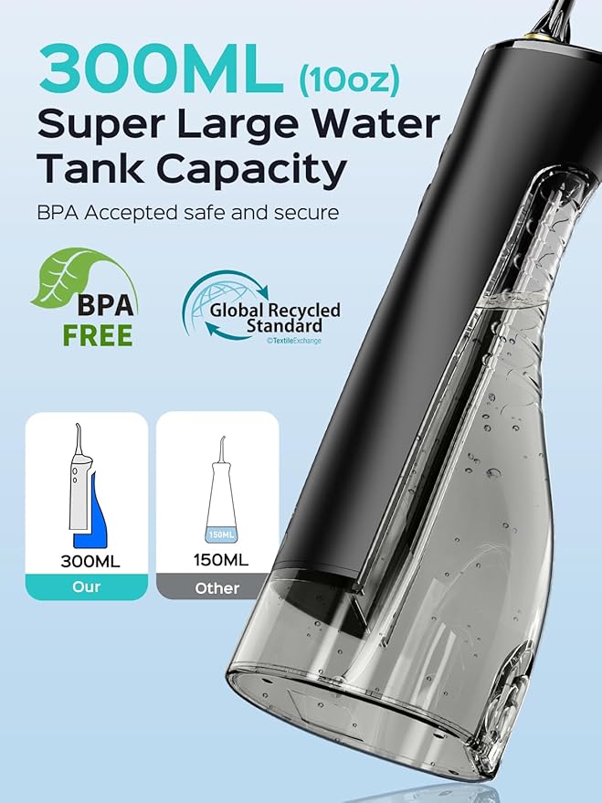 COSLUS Portable Water Flosser for Teeth: 10 Pressure Settings Professional - Image 7