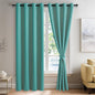 JIUZHEN Turquoise Blackout Curtains by JIUZHEN