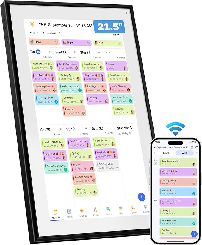 Canupdog 21.5 Inch Digital Calendar, Electronic Planner & Chore Chart, Task by CanupdogDigitalPhotoFrame