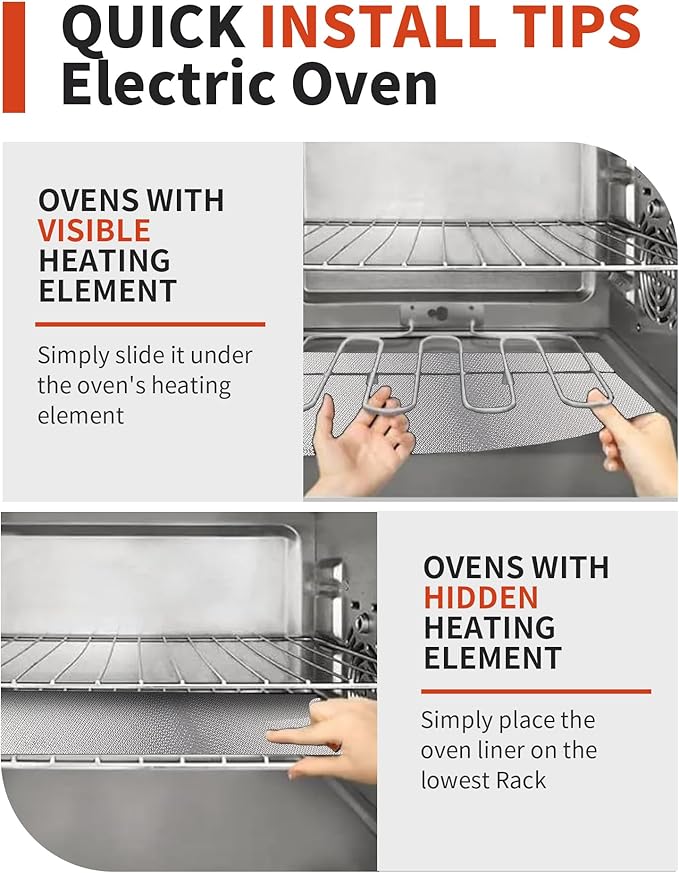 3 Pack Oven Liners for Bottom of Oven, 17x25" Large Heavy Duty Non-Stick - Image 9